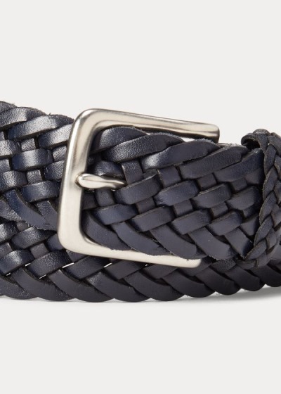 Men's Ralph Lauren Braided Leather Belt | 427185VNB